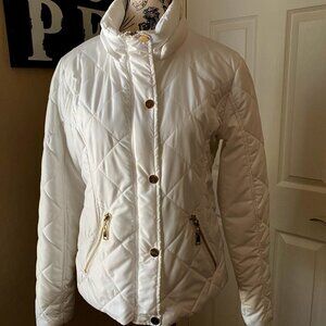The Zenana White Puffer Jacket - Size Medium